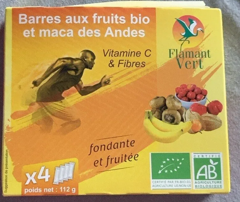Barres aux fruit bio et maca des Andes