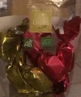 Papillotes pate de fruits enrobes chocolat noir