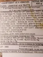 Assortiment de 9verrines façon liegeoise aux fruits