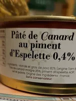 Pate de canard au piment d espelete