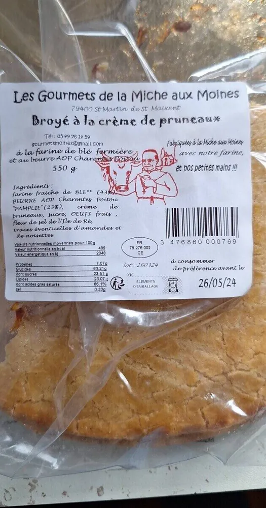 Broyé à la crème de pruneaux