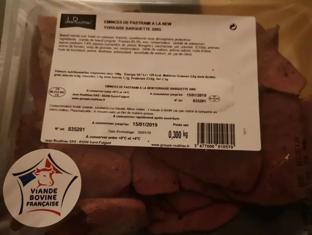 Émincés de pastrami à la new yorkaise