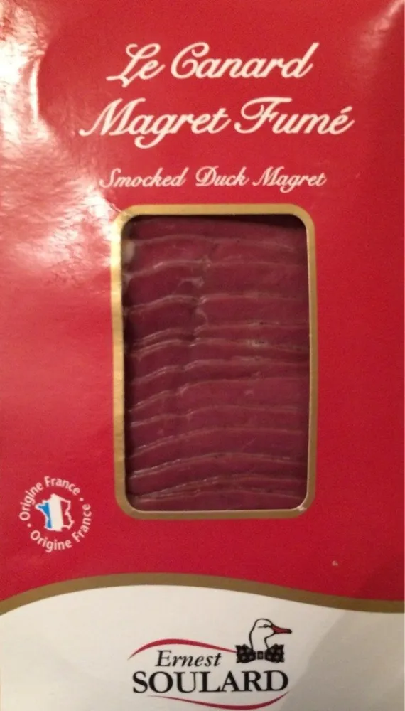 Magret de canard fume tranche