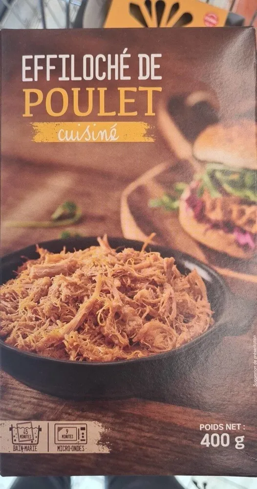Effiloché de poulet cuisiné