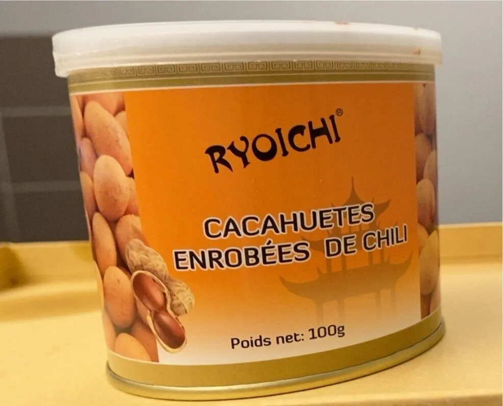 Cacahuetes enrobées de chili