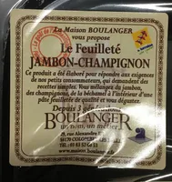 Feuilleté jambon champignon