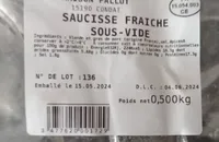 Saucisse fraîche sous vide