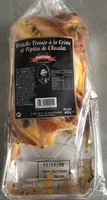 Brioche tressée à la crème et pépites de chocolat
