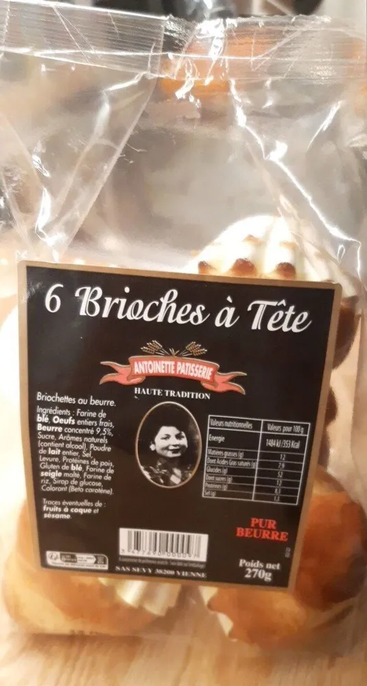 6 brioches à tête