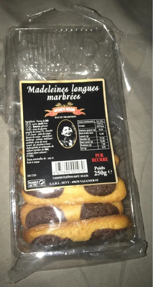 Madeleines Longues Marbrées