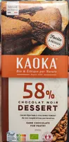 Chocolat noir dessert pâtissier 58% cacao