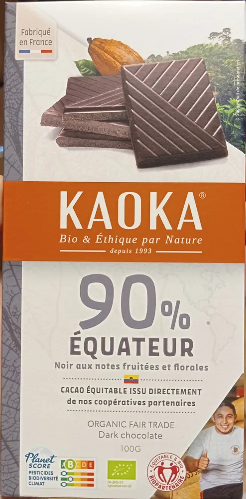 Chocolat Noir 90% Bio