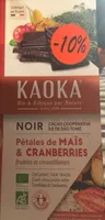 Chocolat noir pétales de mais cranberries
