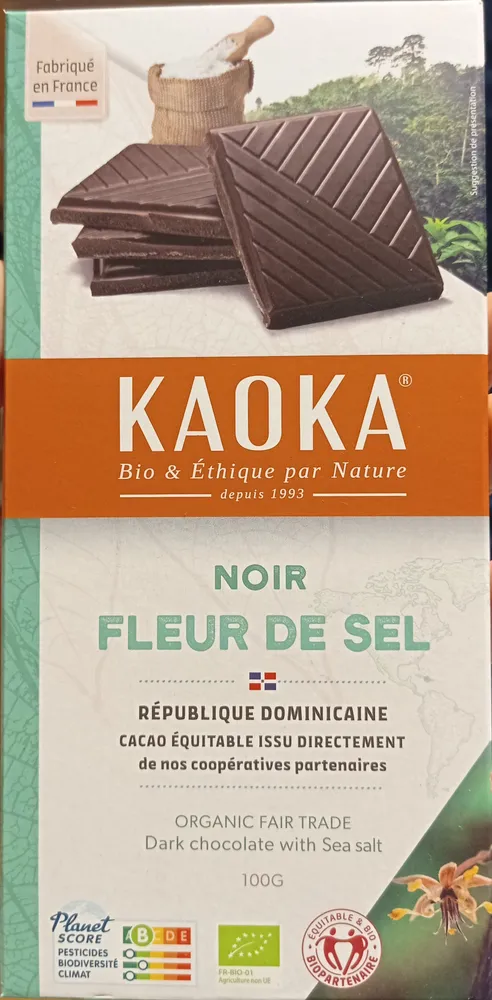 Chocolat Noir à la Fleur de Sel Bio