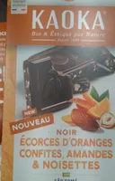 Chocolat noir écorces d'oranges confites, amandes & noisettes