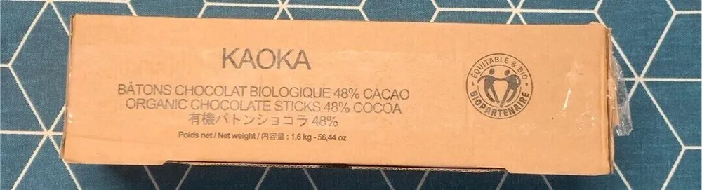 Baton de chocolat biologique
