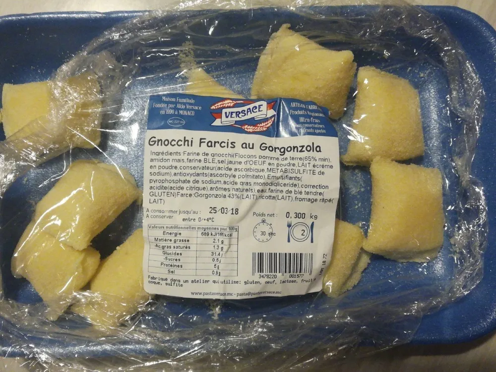 Gnocchis farcis au gorgonzola