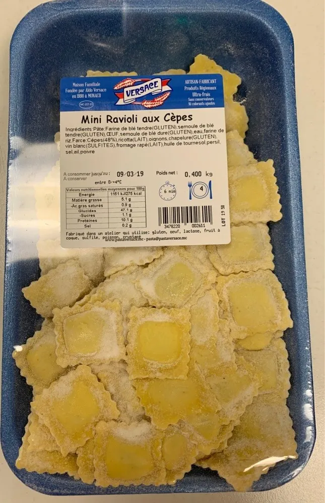 Mini raviolis aux cèpes