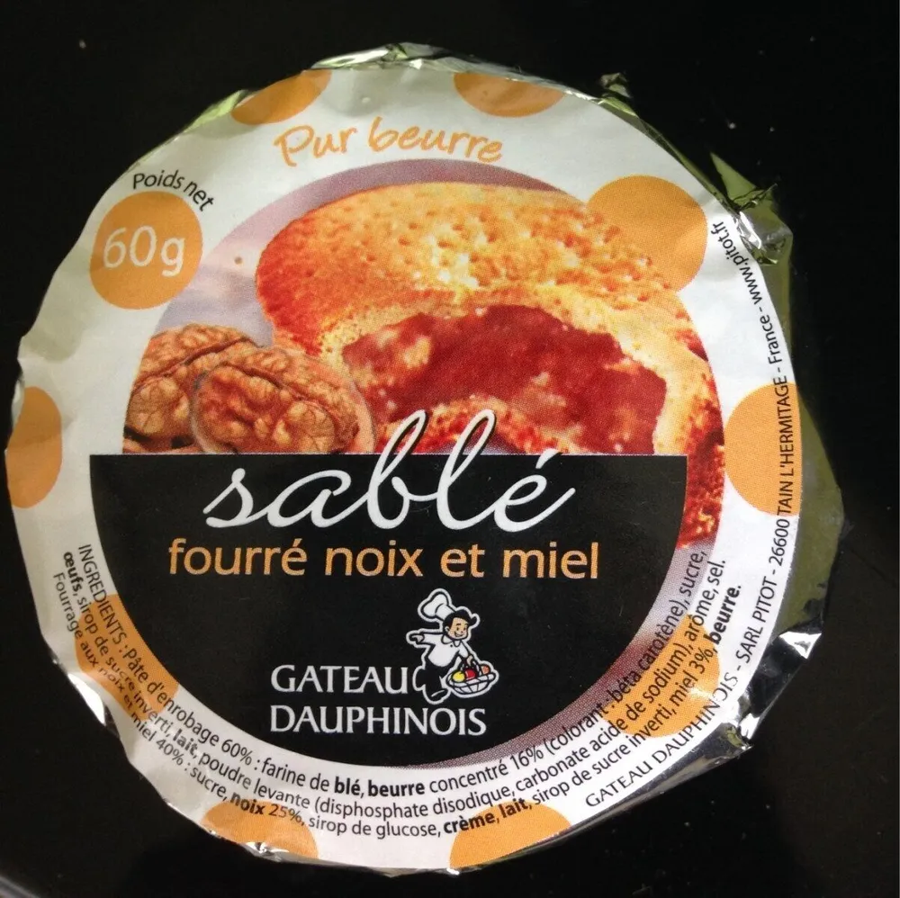 Sablé fourré noix et miel