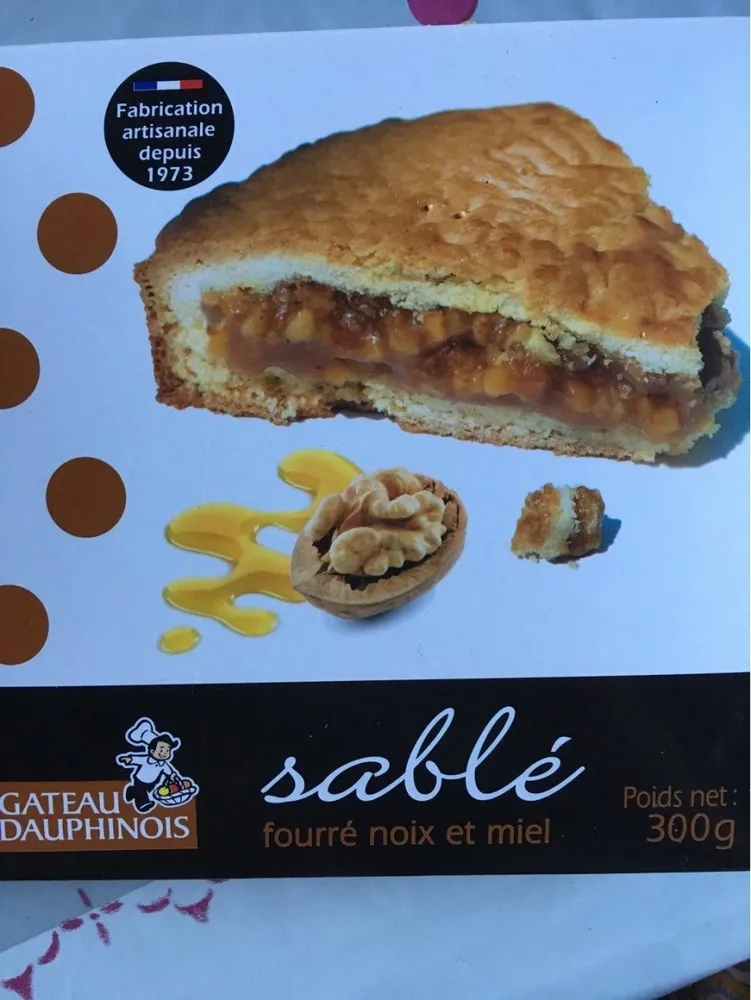 Sablé fourré noix et miel