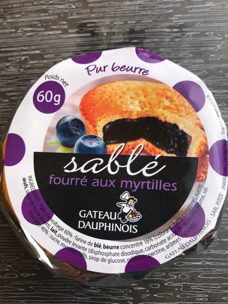 Sablé fourré aux myrtilles