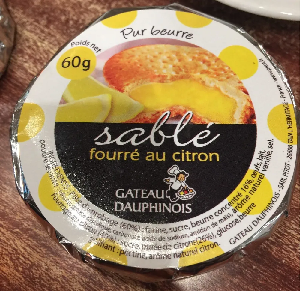 Sablé fourré au citron