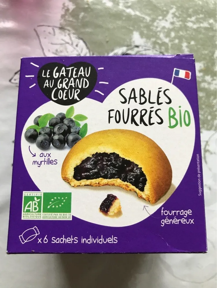 Sablés fourrés bio aux myrtilles