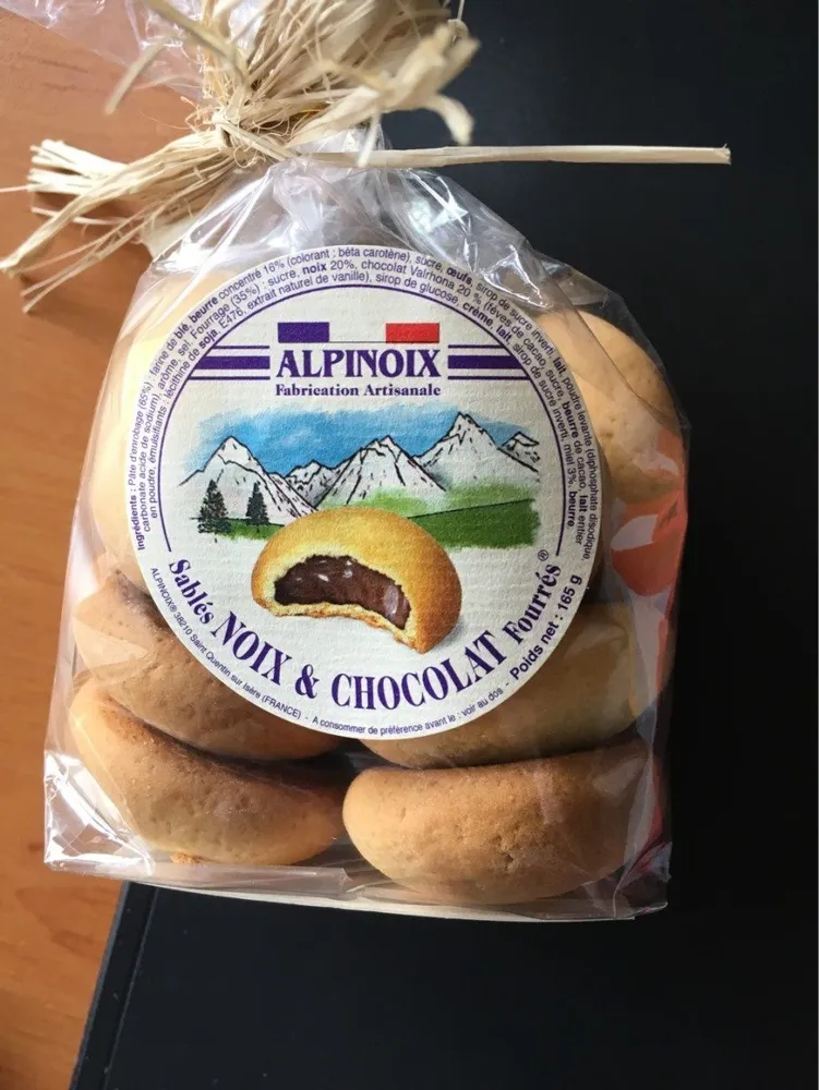 Sablé noix et chocolat fourrés