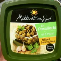 Olives dénoyautées en persillade ail & persil