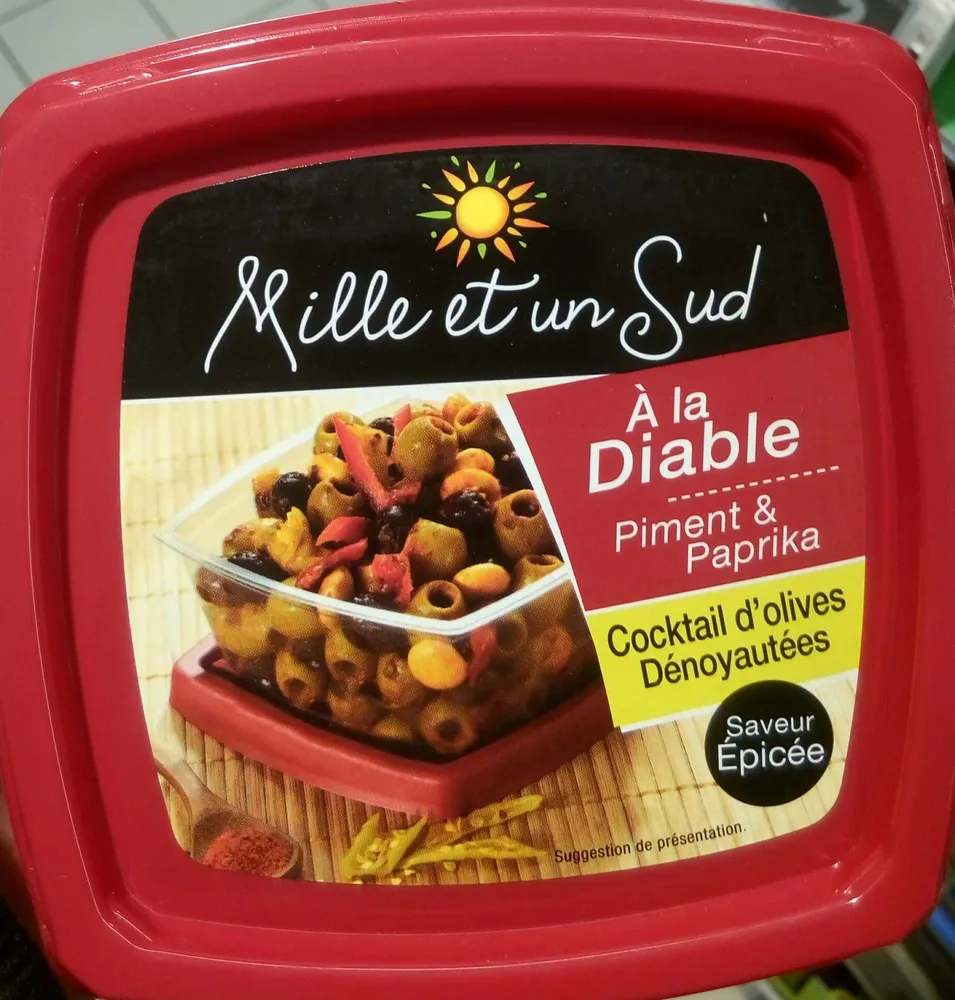 Cocktail d'olives dénoyautées à la diable