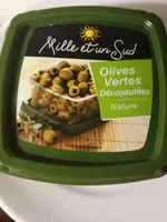 Olives vertes  dénoyautées  nature