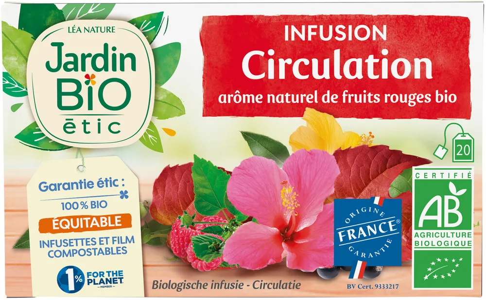 Infusion Circulation vigne rouge Jardin Bio