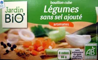 Bouillon cube Légumes sans sel ajouté aromates Jardin Bio