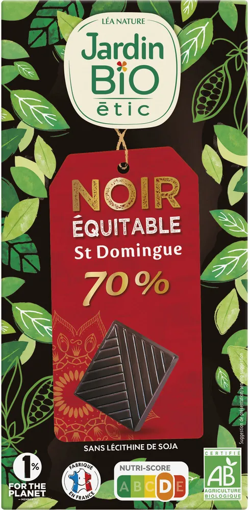 Chocolat Noir dégustation Jardin Bio