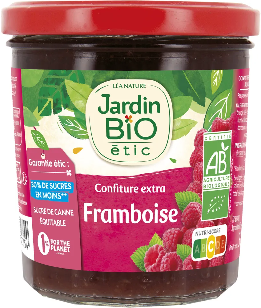 Jardin bio Confiture extra  de framboise imp