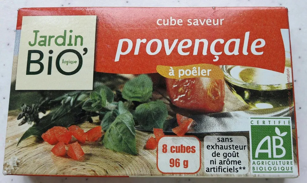 Bouillon cube saveur provençale à poêler Jardin Bio