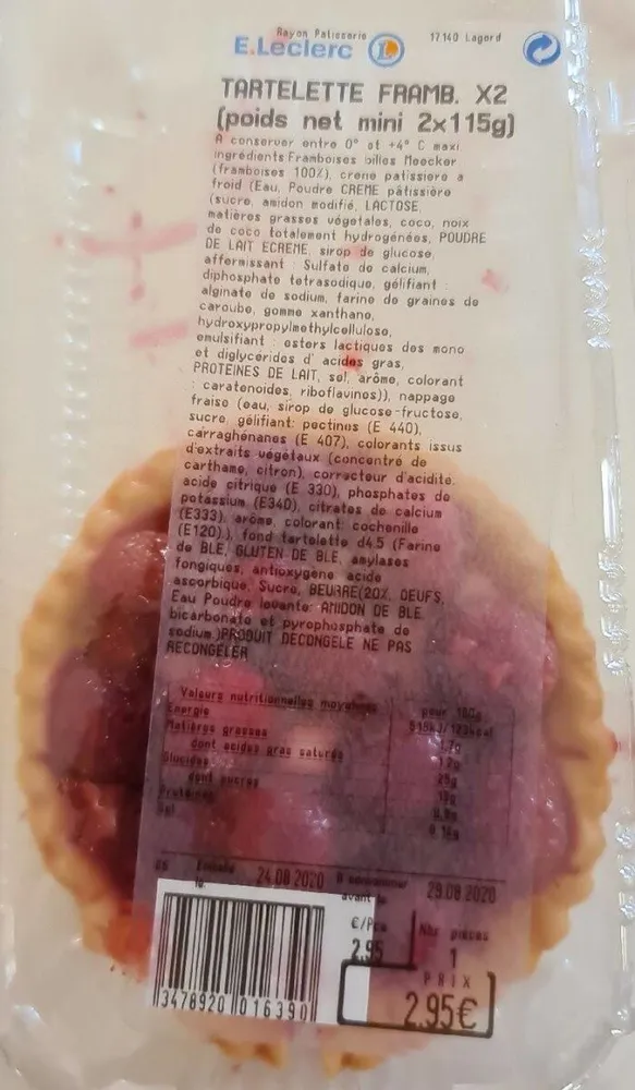 Tartelettes framboise