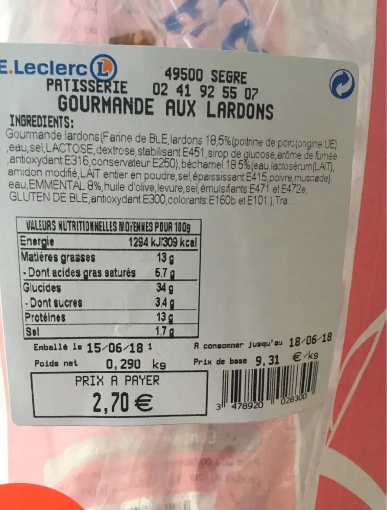 Gourmande aux lardons
