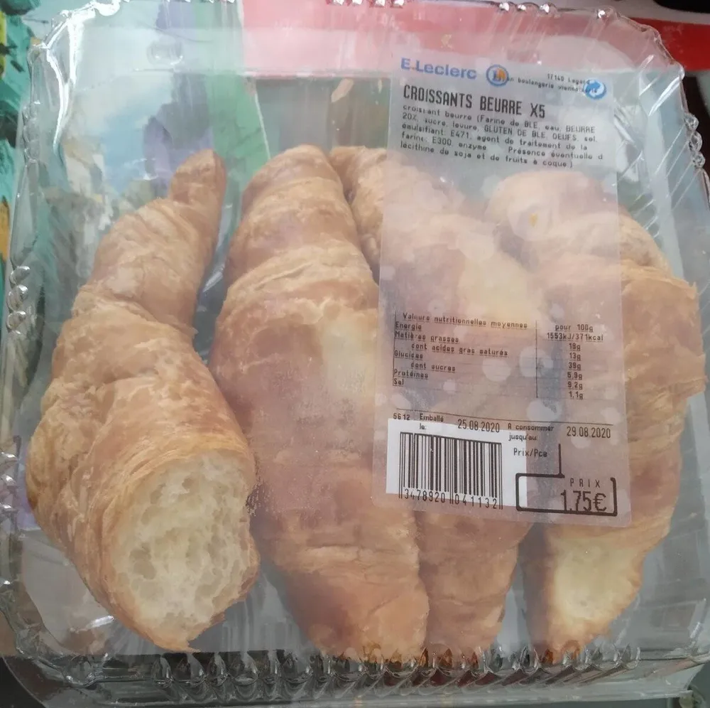 Croissants beurre x5