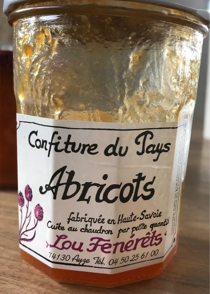 Confiture de pays d'abricots LOU FENERET