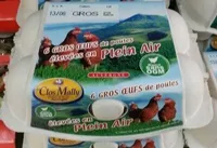 6 gros oeufs de poules élevées en plein air