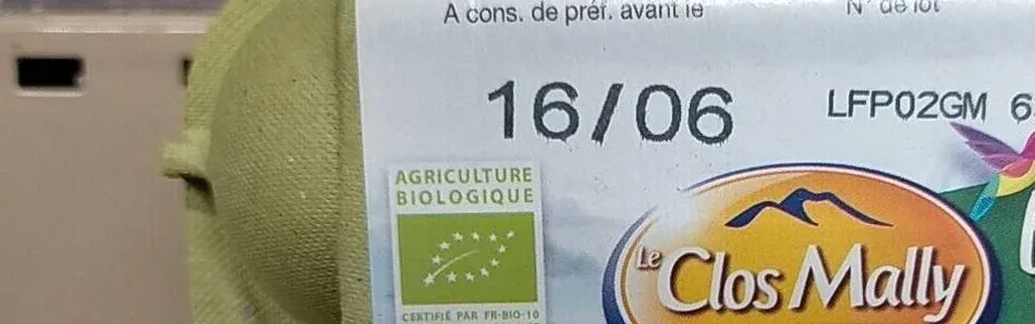6 Œufs plein air Bio d'Auvergne