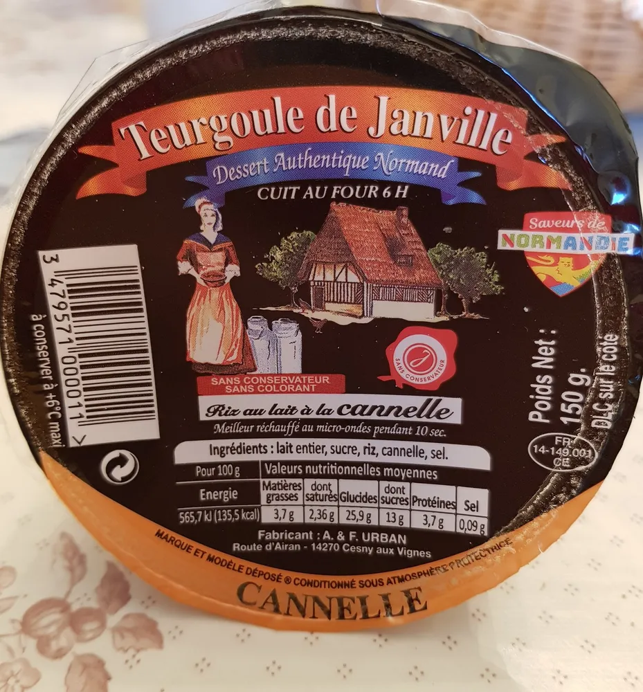 Riz au lait à la cannelle