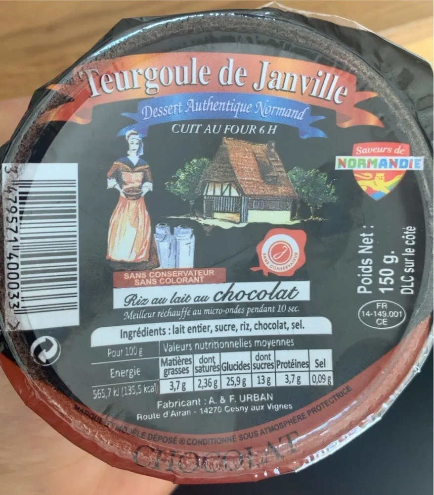 Riz au lait au chocolat