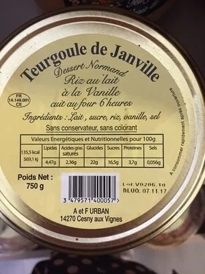 Riz au lait à la vanille