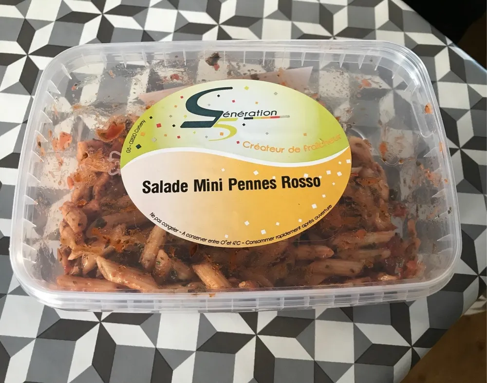 Salade mini pennes rosso