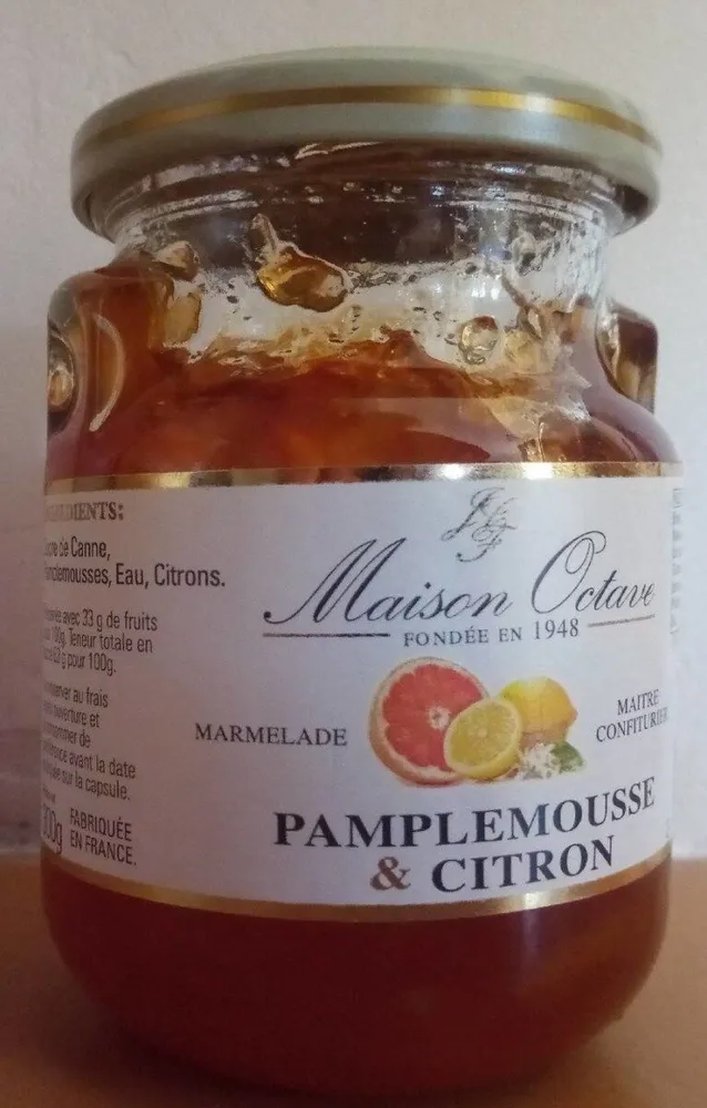 Marmelade pamplemousse et citron