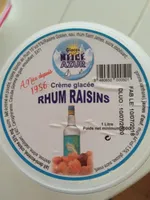 Creme glacee rhum raisins