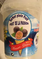 Sorbet plein fruit, fruit de la passion