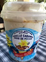 Crème glacée parfum vanille caramel noix de pécan